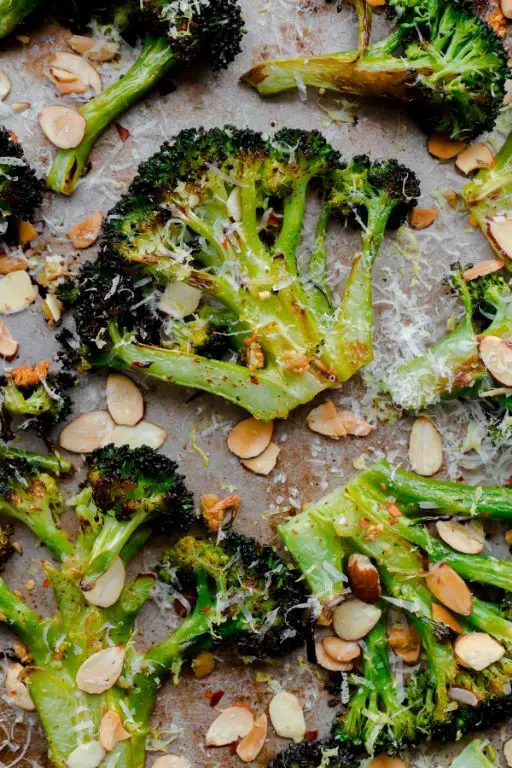 Crispy Roasted Broccoli with Almonds