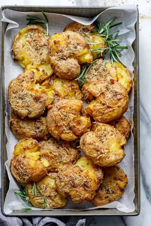 Crispy Smashed Potatoes with Rosemary