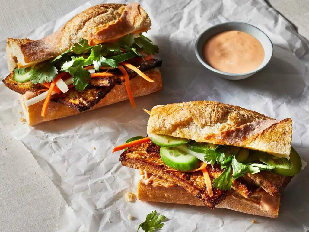 Crispy Tofu Banh Mi Sandwich