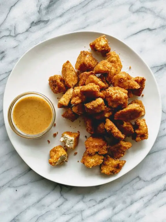 Crispy Tofu Nuggets with Honey Mustard Dip