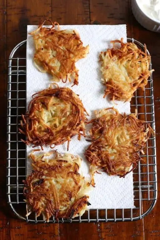 Crispy gluten-free potato latkes