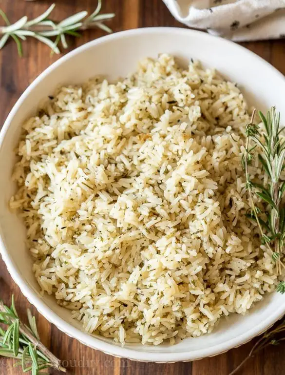 Crock Pot Garlic Herb Rice Pilaf