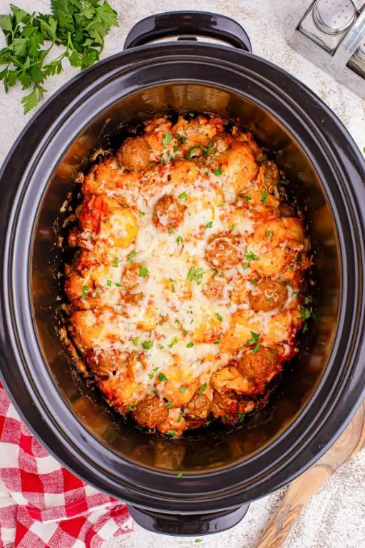 Crock Pot Meatball Casserole