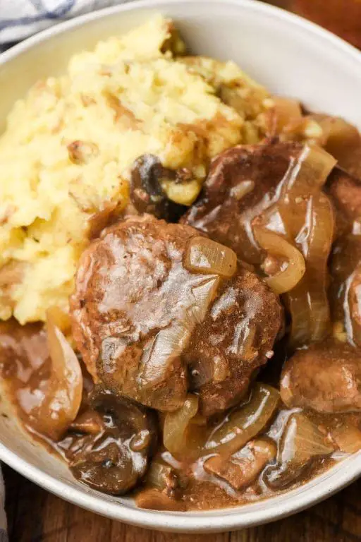 Crock Pot Round Steak with Creamy Mustard Sauce