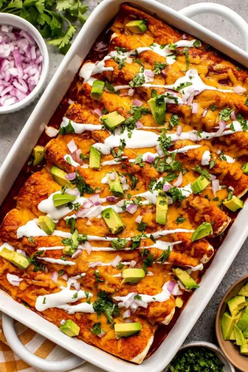 Crock Pot Turkey and Black Bean Enchiladas