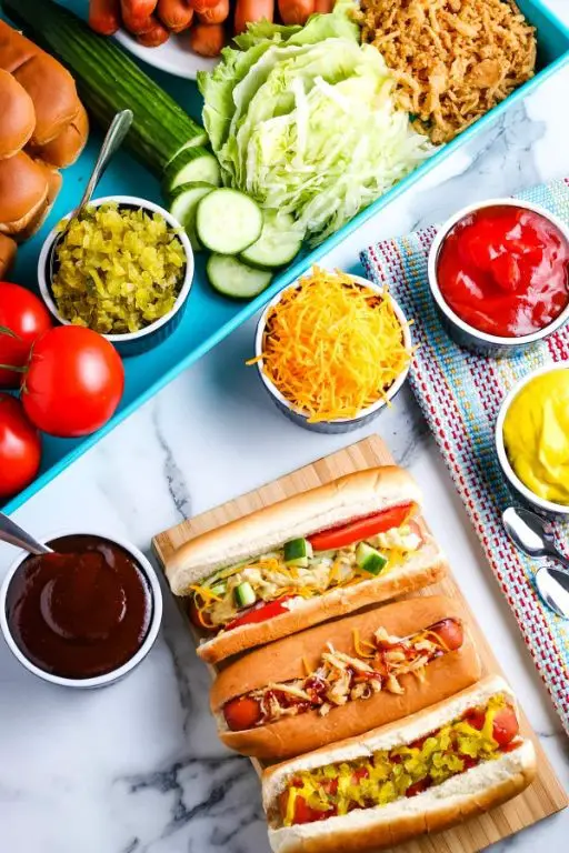 Crockpot Hot Dogs with Pickled Vegetables