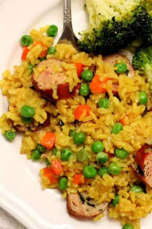 Crockpot Sausage and Rice Pilaf