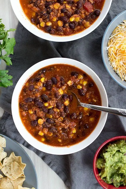 Crockpot Turkey and Black Bean Chili