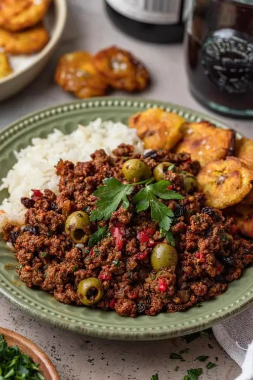 Cuban Beef and Rice Casserole with Sofrito