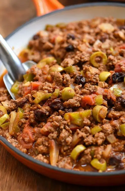 Cuban-Style Picadillo with Raisins and Olives
