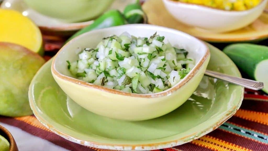 Cucumber Mint Apple Salsa