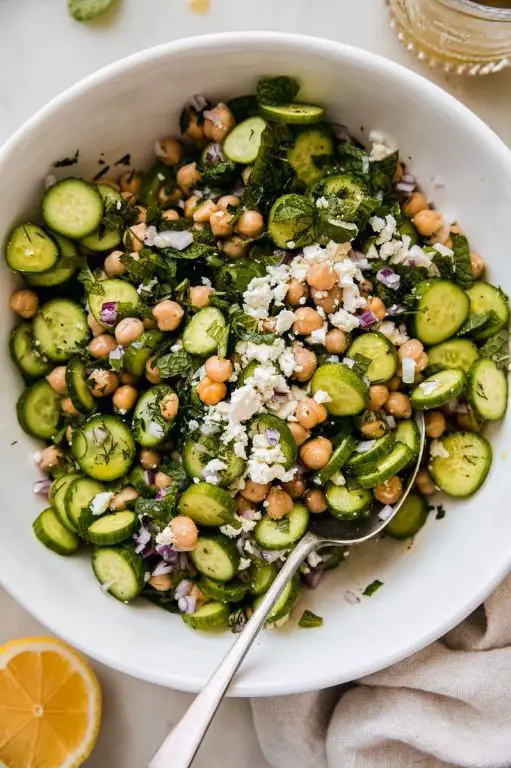 Cucumber and Chickpea Salad