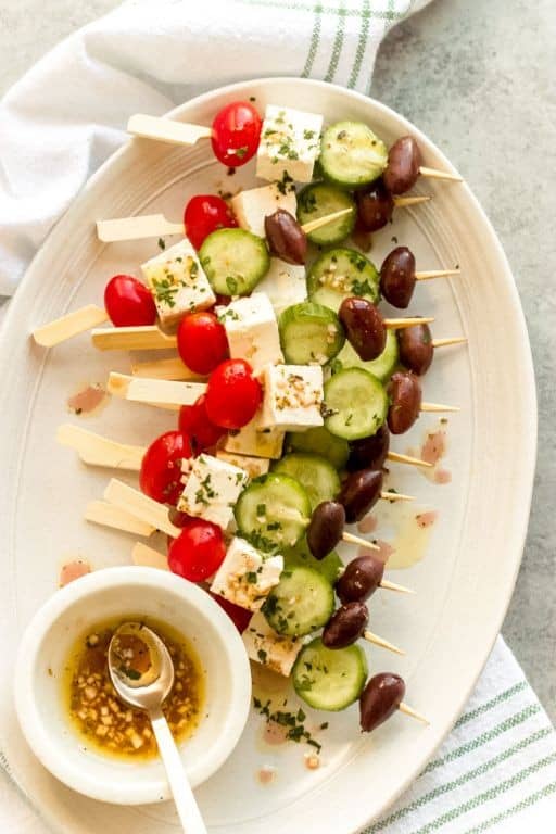 Cucumber and Feta Cheese Skewers