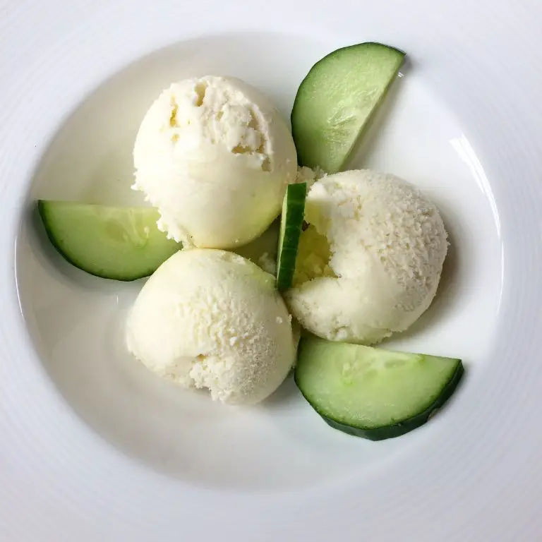 Cucumber and Mint Salad with Cucumber Ice Cream Dressing