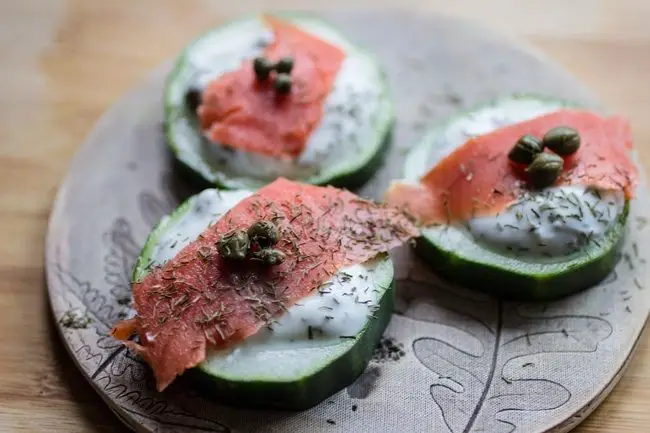 Cucumber and Smoked Salmon Yogurt Dip