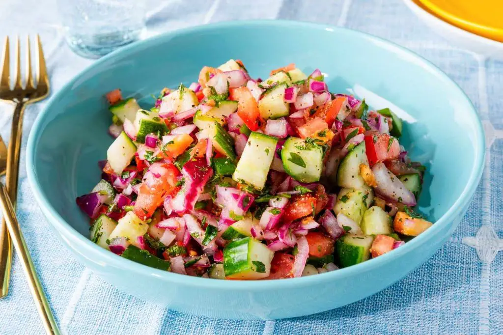 Cucumber and Tomato Kachumber