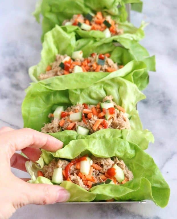 Cucumber and Tuna Lettuce Wraps
