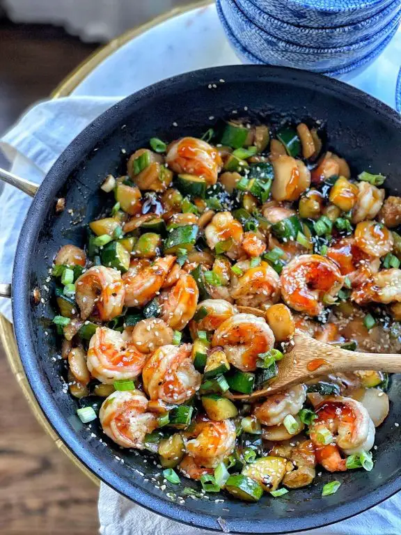 Cucuzza and Shrimp Stir-Fry