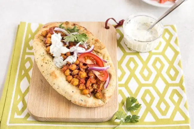 Curried Chickpea Flatbread