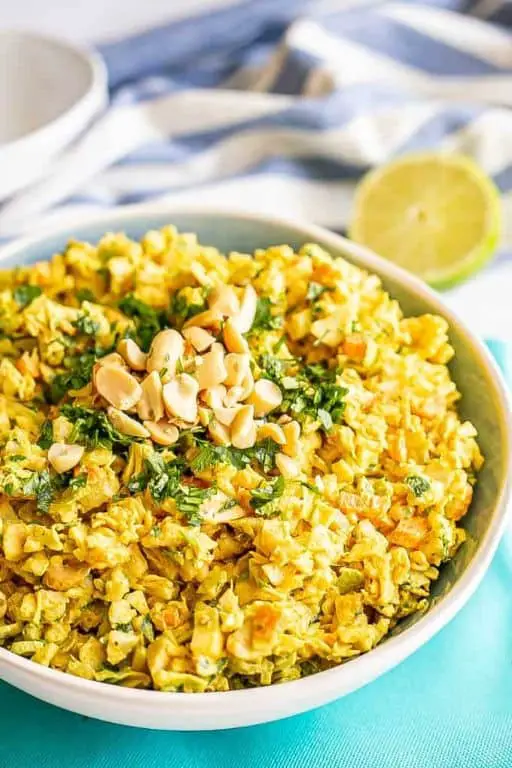 Curry Infused Lowfat Coleslaw