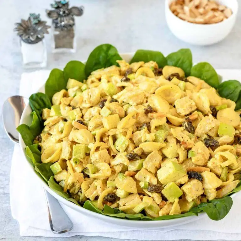 Curry Pasta Salad with Raisins and Almonds
