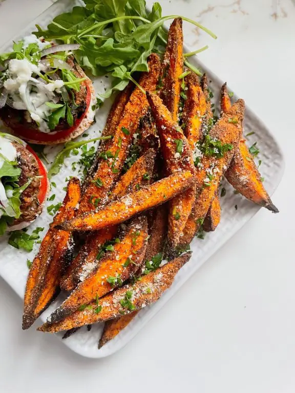 Curry Spiced Fried Sweet Potato Sticks