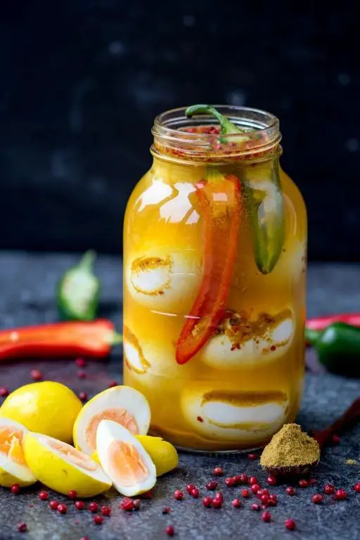 Curry Spiced Pickled Eggs