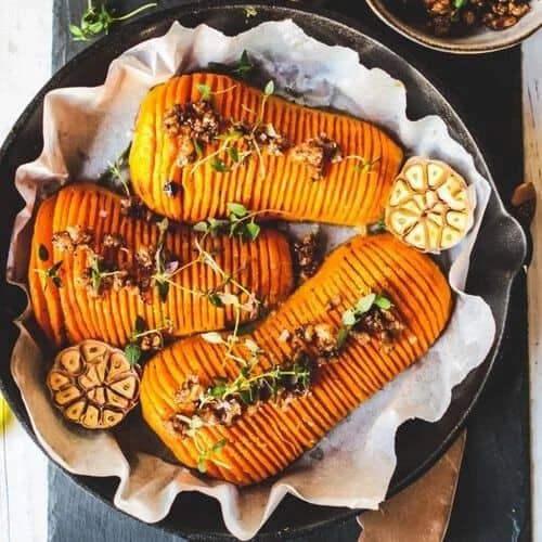 Curry-Spiced Hasselback Butternut Squash