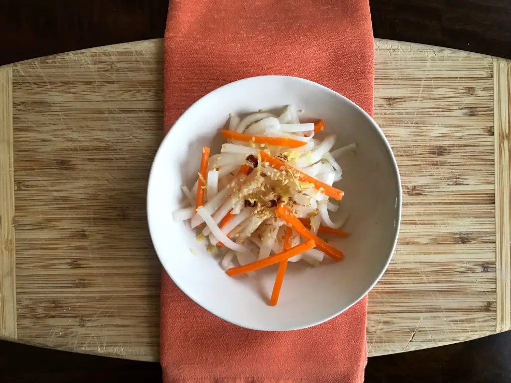 Daikon and Carrot Sunomono Salad