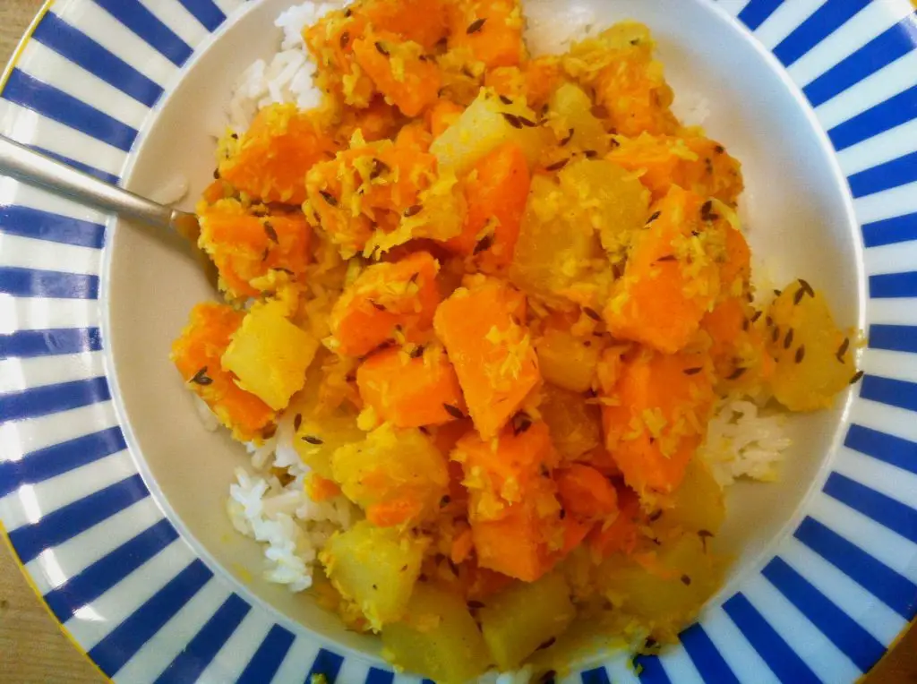 Daikon and Sweet Potato Curry