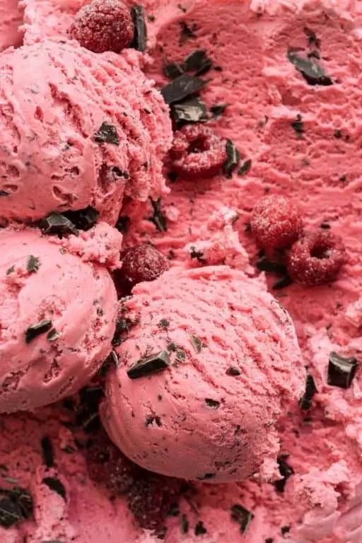 Dark Chocolate Raspberry Ice Cream