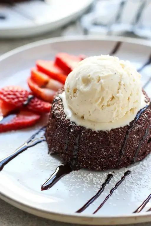 Decadent Chocolate Lava Cake with Vanilla Ice Cream