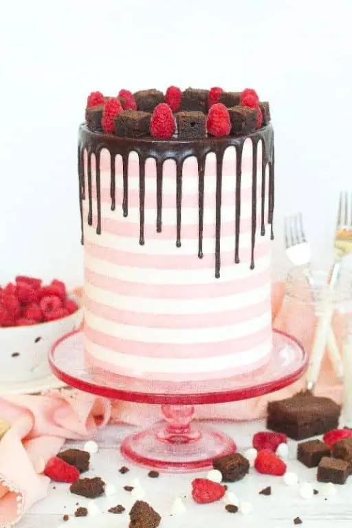 Decadent White Chocolate Raspberry Cake