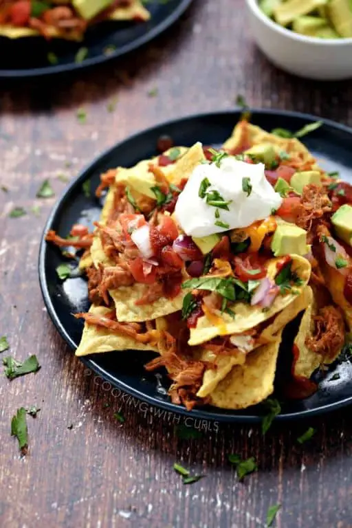 Dragon Sauce Topped Loaded Nachos