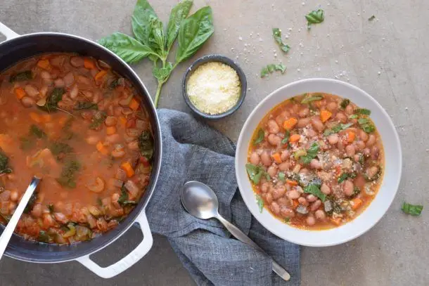 Dry Cranberry Bean and Lentil Soup