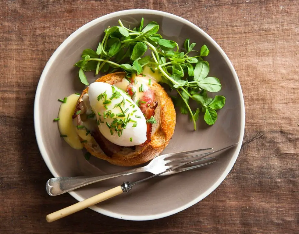 Duck Egg Benedict with Hollandaise Sauce
