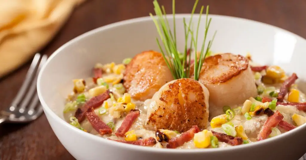 Duck Fat Seared Scallops