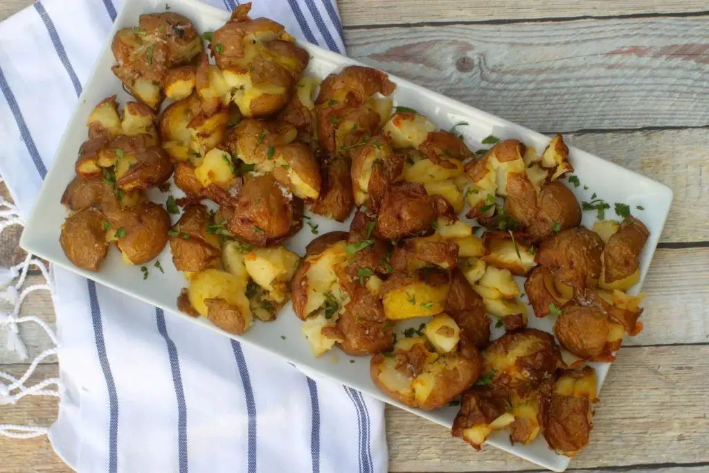Duck Fat Smashed Potatoes