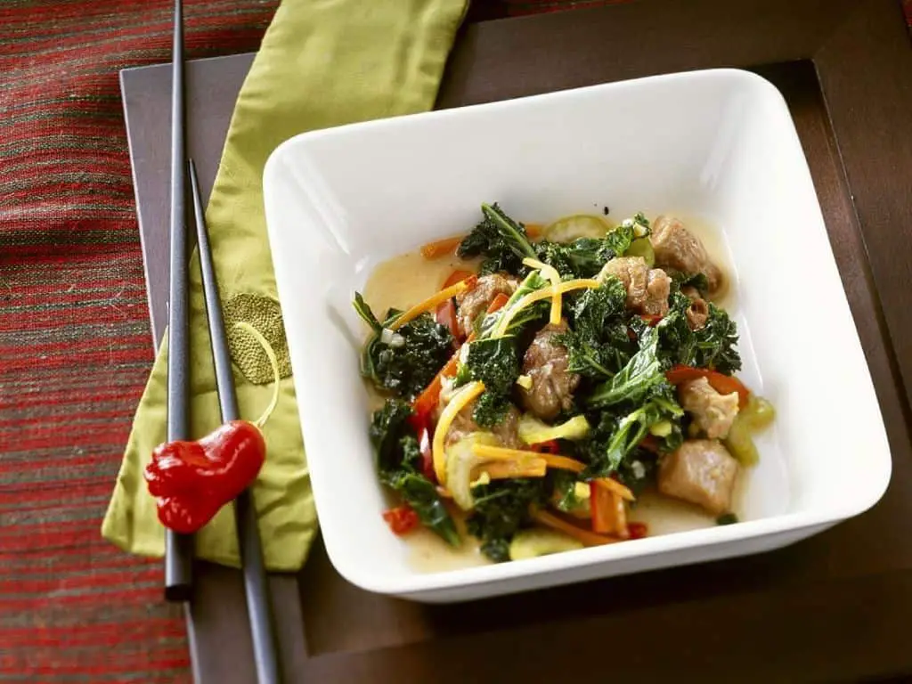 Duck and Kale Stir-Fry with Ginger
