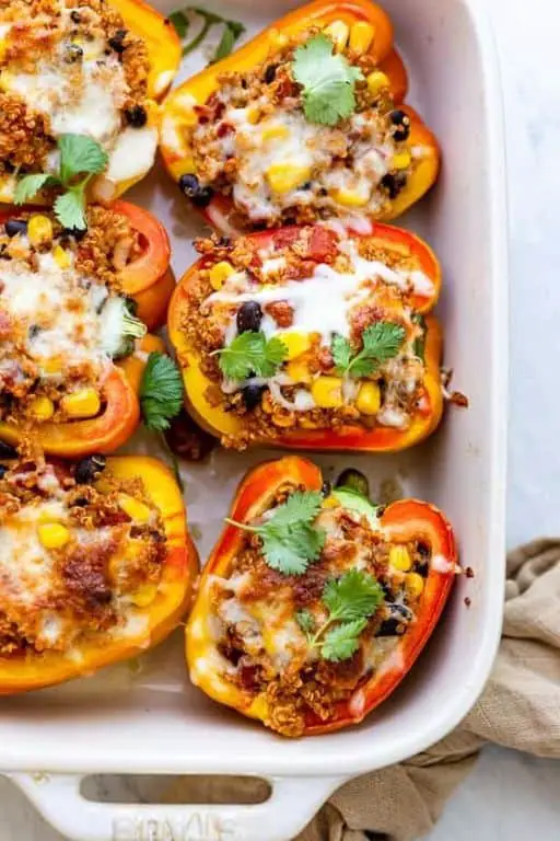 Duck and Quinoa Stuffed Peppers