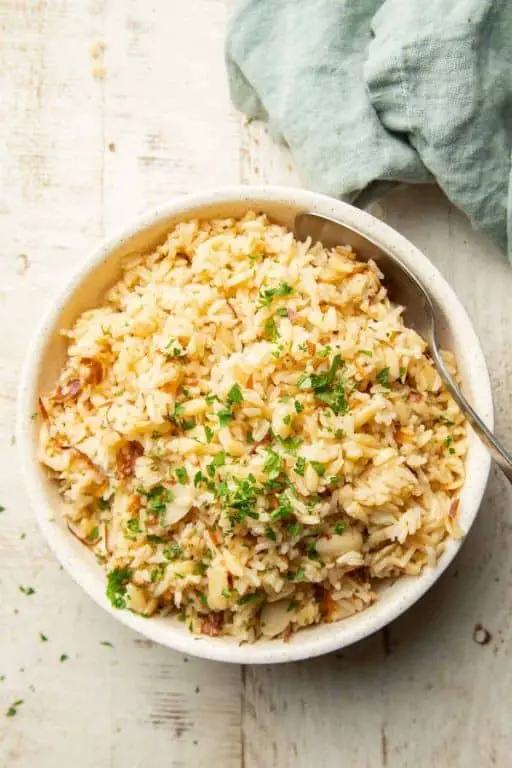 Easy Spanish Rice Pilaf with Almonds