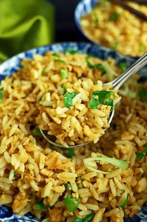 Egg Fried Rice with Indian Spices