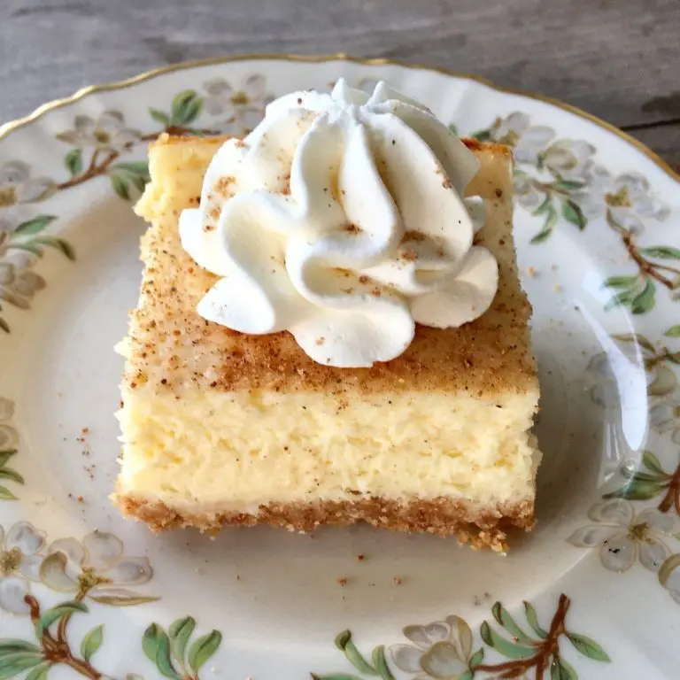 Eggnog Cheesecake Bars
