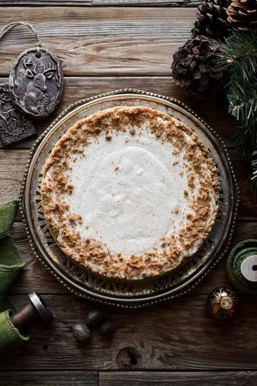 Eggnog Cheesecake with Nutmeg