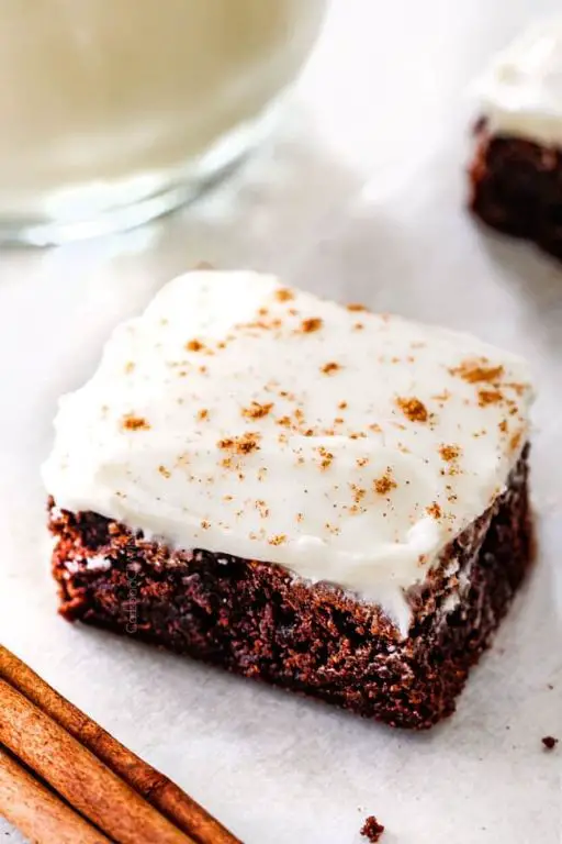Eggnog Frosted Brownies