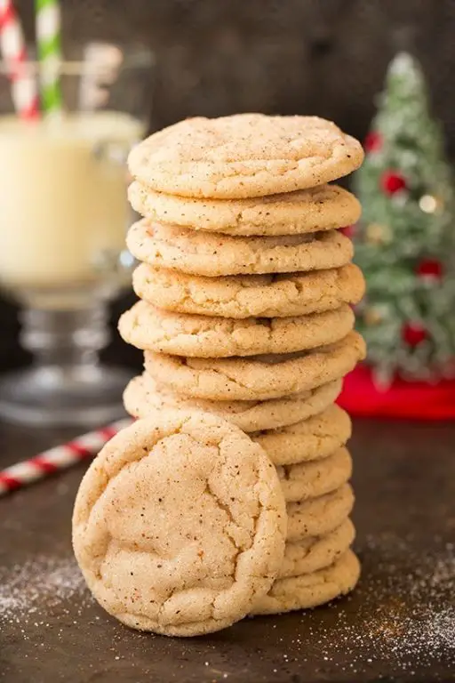 Eggnog Snickerdoodle Cookies