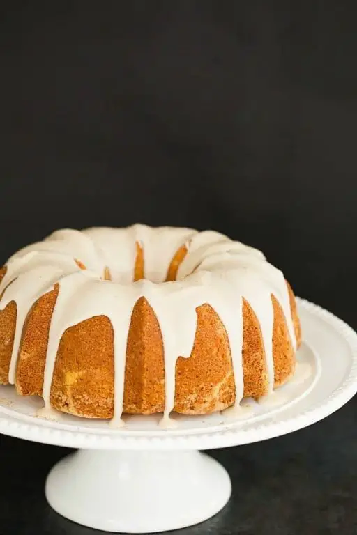 Eggnog Spice Cake with Rum Glaze
