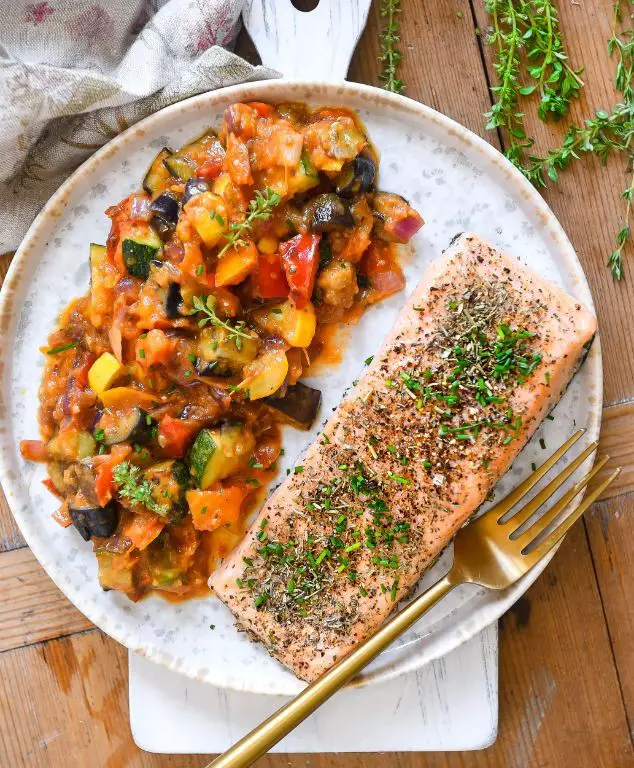 Eggplant Ratatouille with Herbed Crust