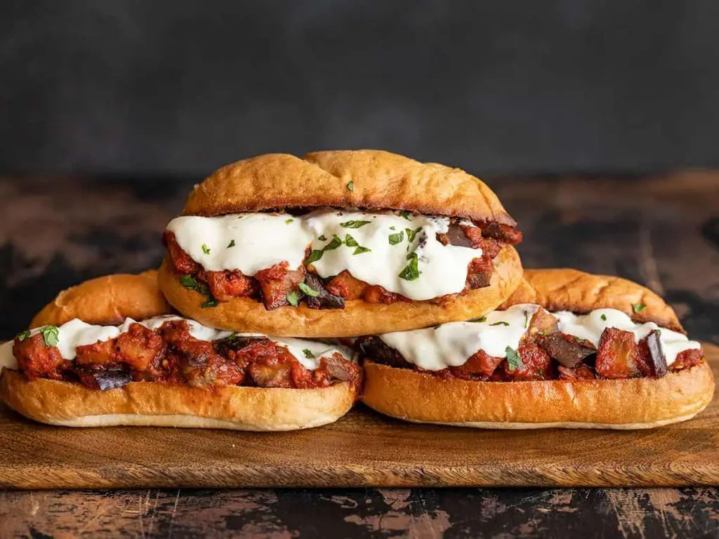 Eggplant and Mozzarella Panini