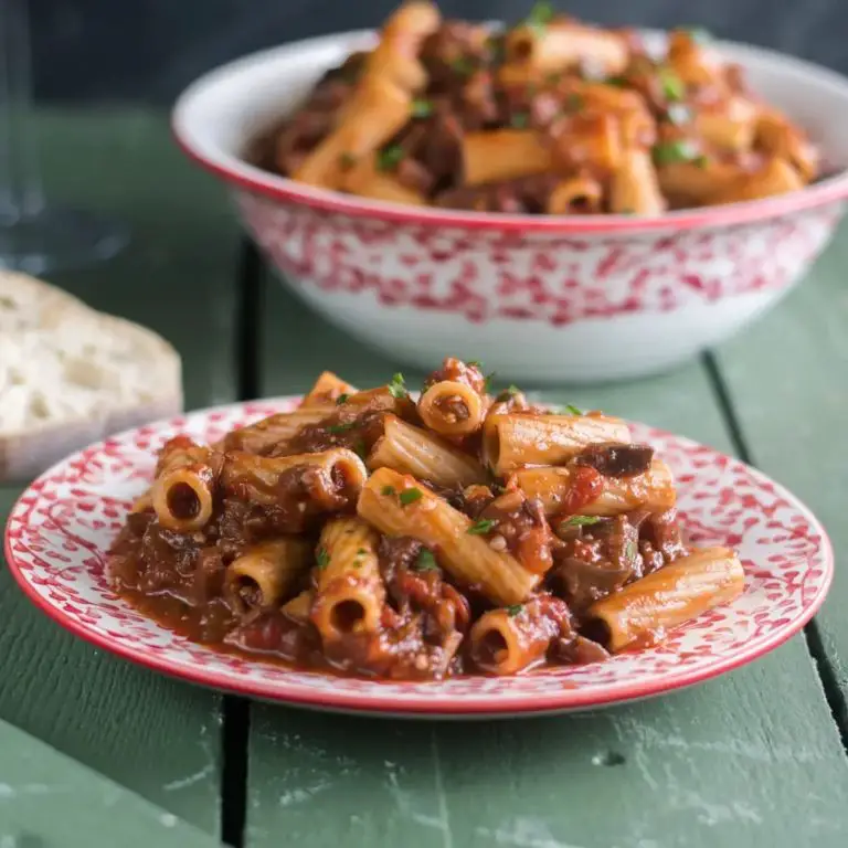 Eggplant and Mushroom Pasta Bake
